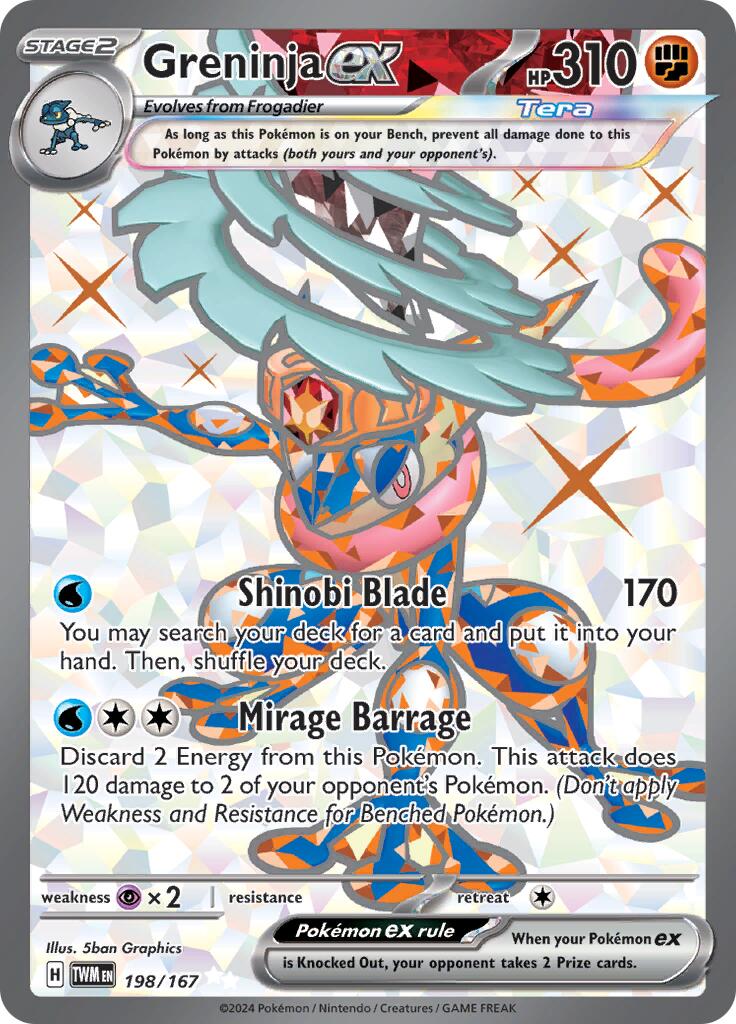 Greninja ex (198/167) [Scarlet & Violet: Twilight Masquerade] - Pokémon - Card Brawlers | Quebec | Canada |