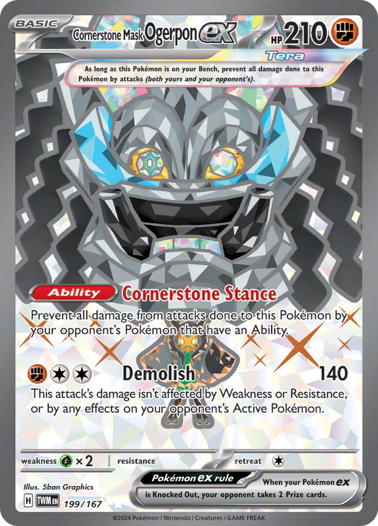 Cornerstone Mask Ogerpon ex (199/167) [Scarlet & Violet: Twilight Masquerade] - Pokémon - Card Brawlers | Quebec | Canada |