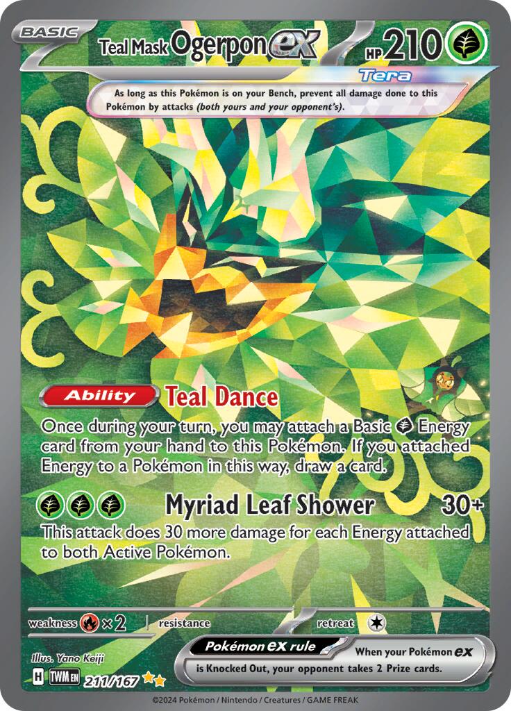 Teal Mask Ogerpon ex (211/167) [Scarlet & Violet: Twilight Masquerade] - Pokémon - Card Brawlers | Quebec | Canada |