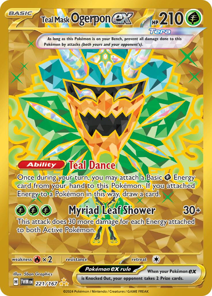 Teal Mask Ogerpon ex (221/167) [Scarlet & Violet: Twilight Masquerade] - Pokémon - Card Brawlers | Quebec | Canada |