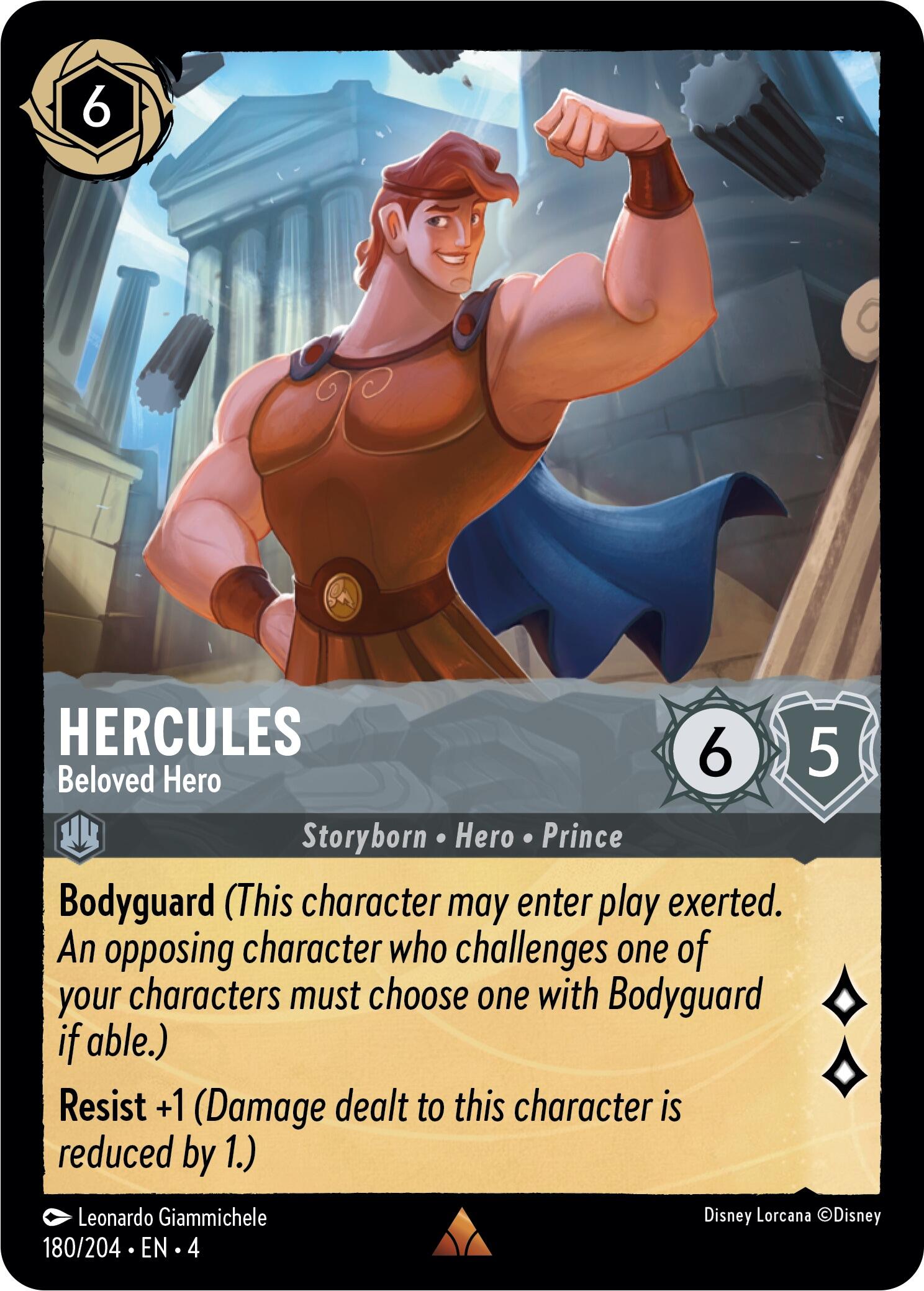 Hercules - Beloved Hero (180/204) [Ursula's Return] - Disney - Card Brawlers | Quebec | Canada |