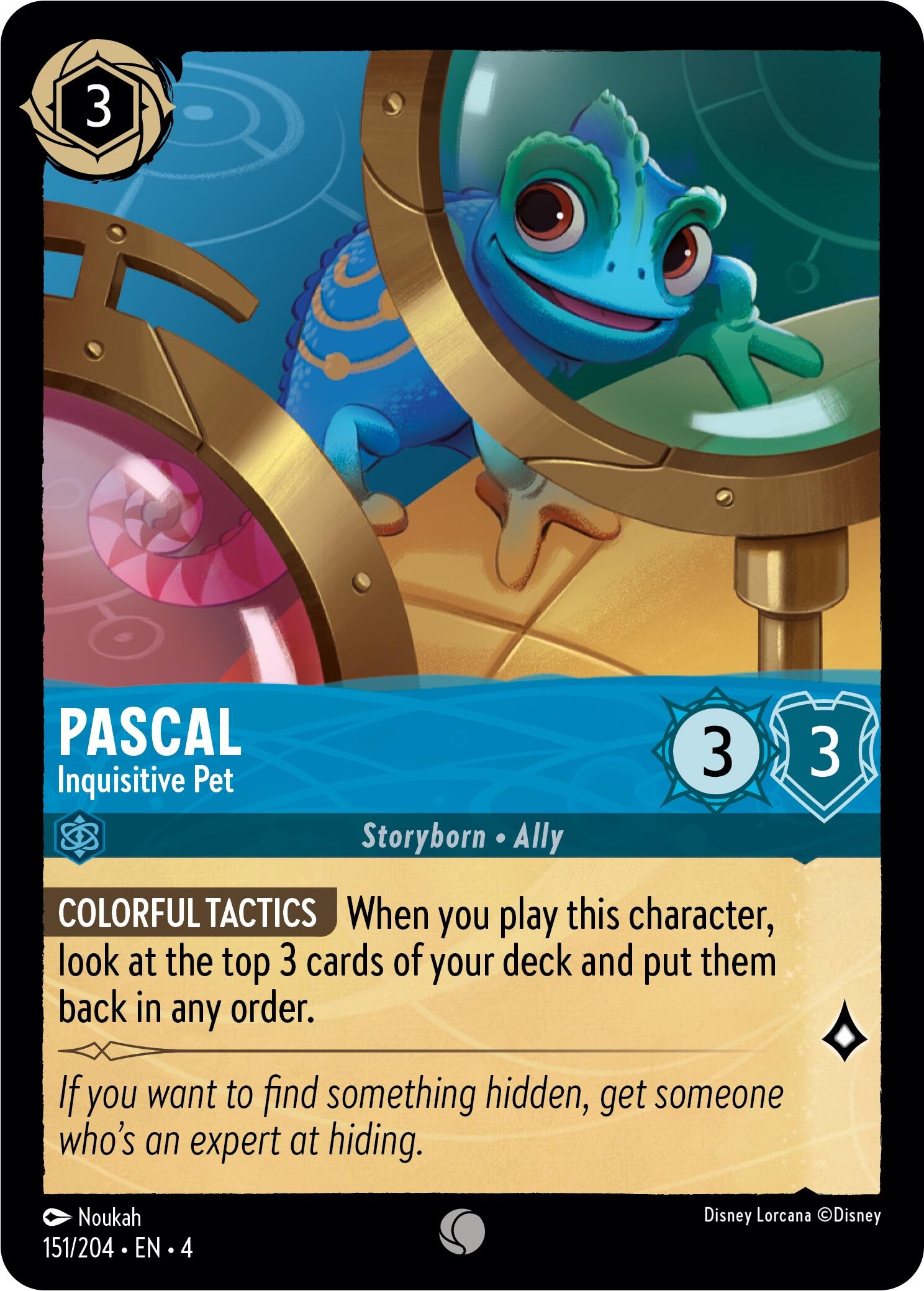 Pascal - Inquisitive Pet (151/204) [Ursula's Return] - Disney - Card Brawlers | Quebec | Canada |