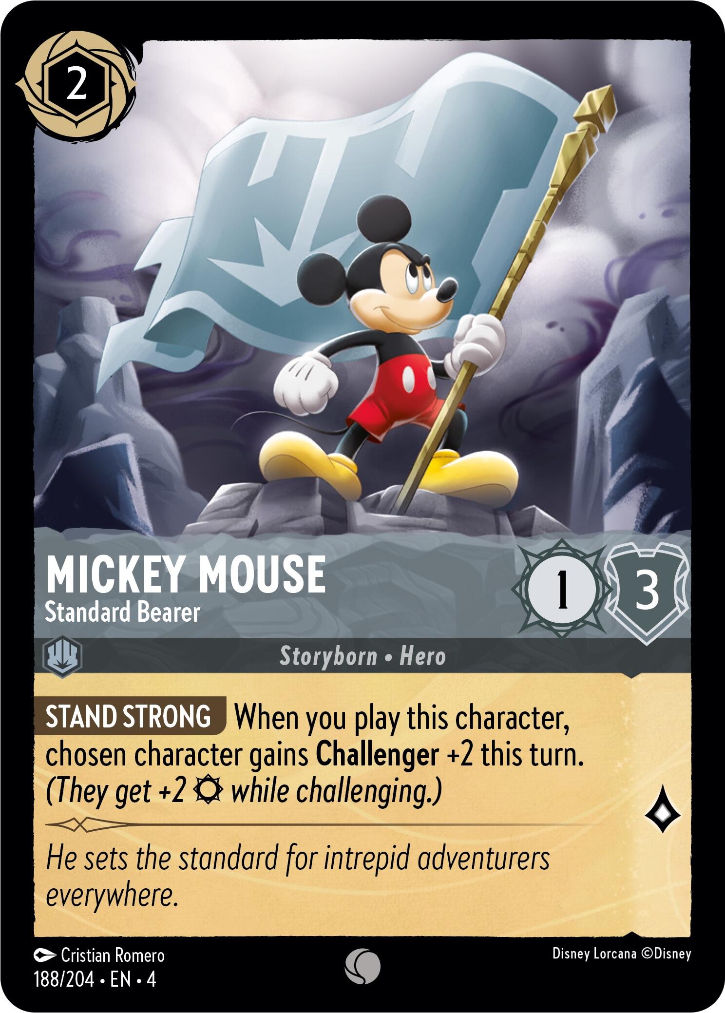 Mickey Mouse - Standard Bearer (188/204) [Ursula's Return] - Disney - Card Brawlers | Quebec | Canada |