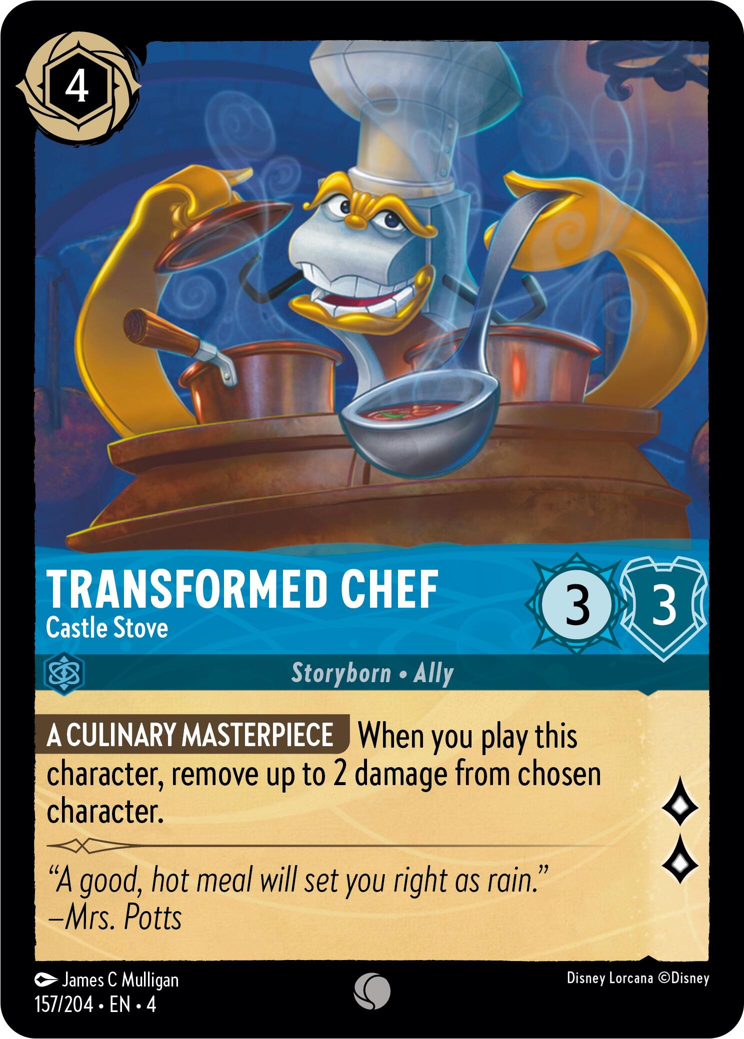 Transformed Chef - Castle Stove (157/204) [Ursula's Return] - Disney - Card Brawlers | Quebec | Canada |