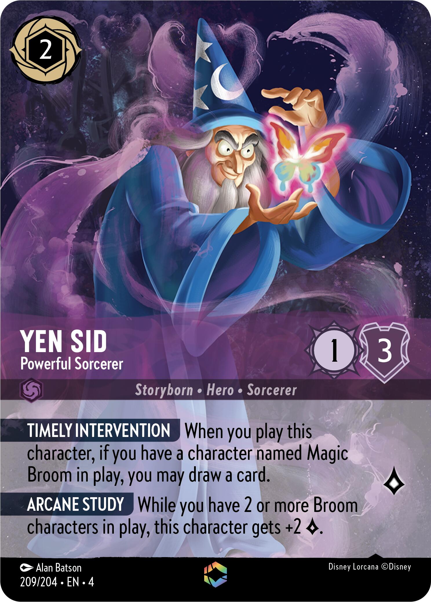 Yen Sid - Powerful Sorcerer (Enchanted) (209/204) [Ursula's Return] - Disney - Card Brawlers | Quebec | Canada |