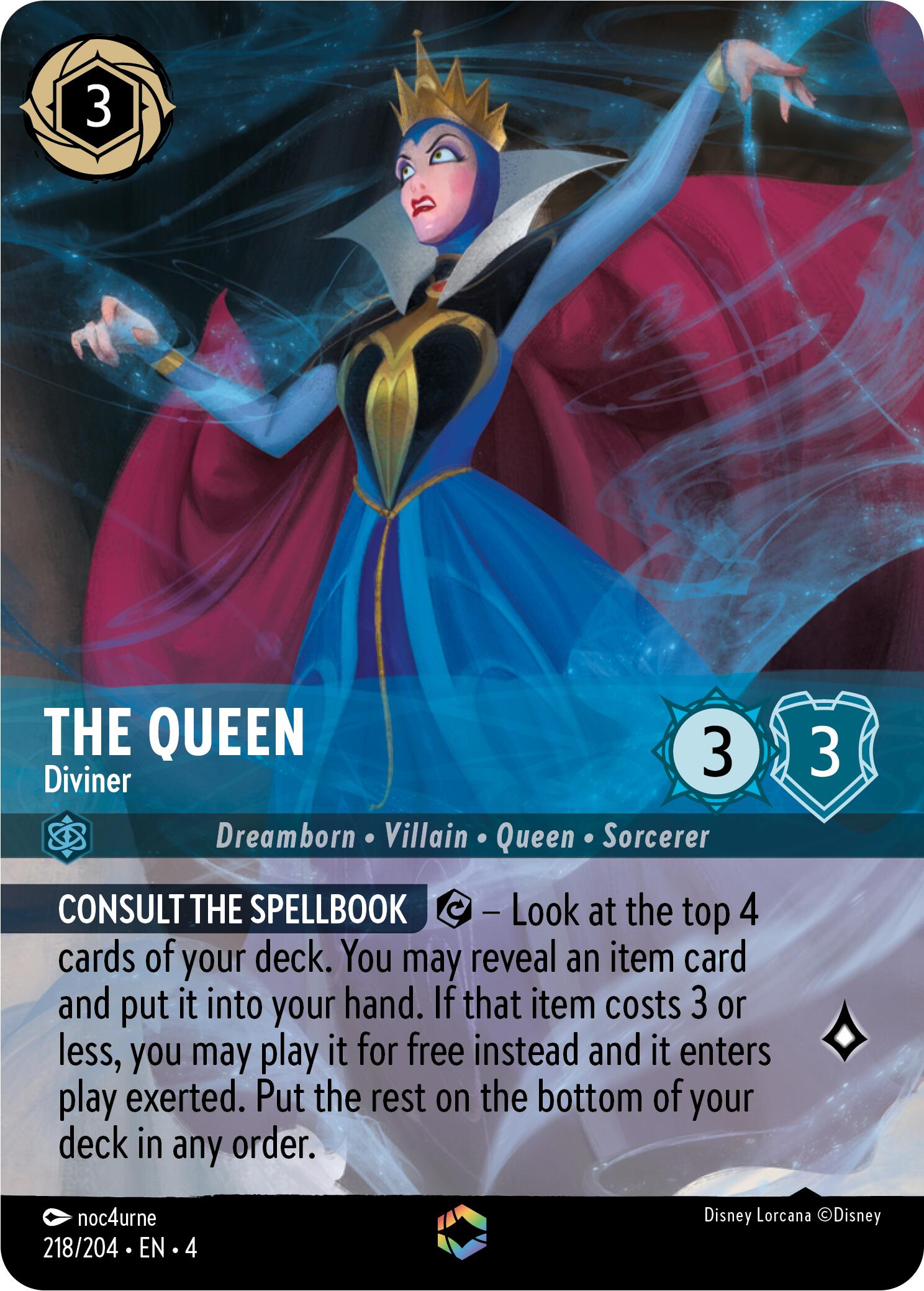The Queen - Diviner (Enchanted) (218/204) [Ursula's Return] - Disney - Card Brawlers | Quebec | Canada |