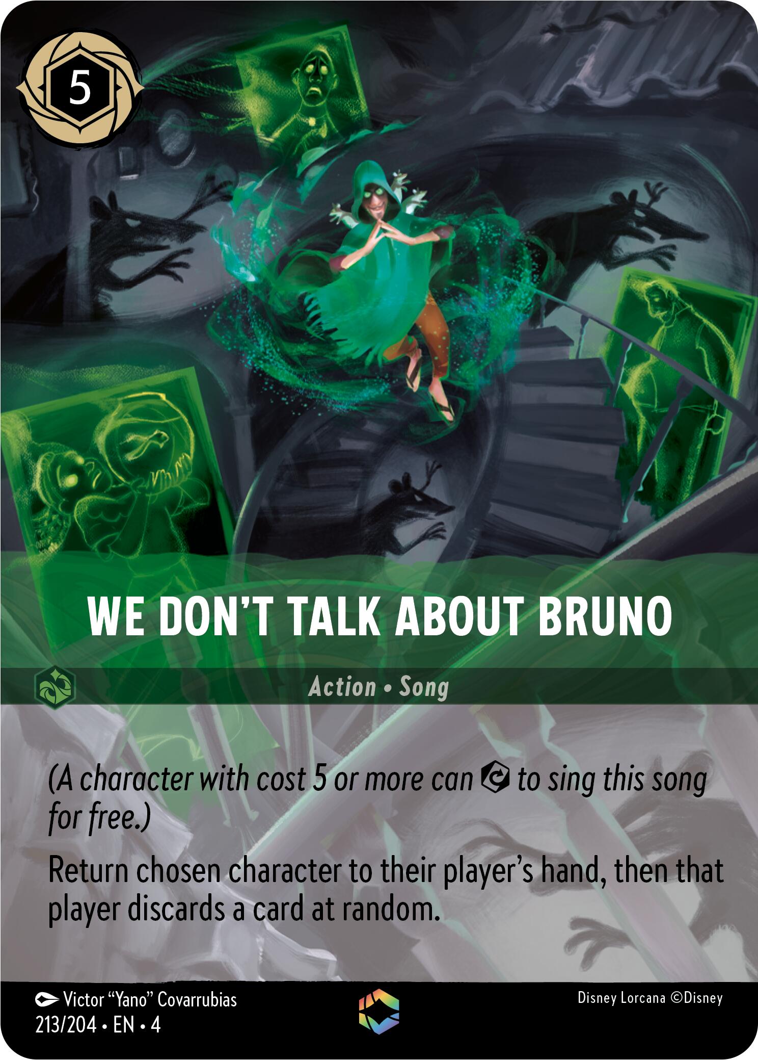 We Don't Talk About Bruno (Enchanted) (213/204) [Ursula's Return] - Disney - Card Brawlers | Quebec | Canada |