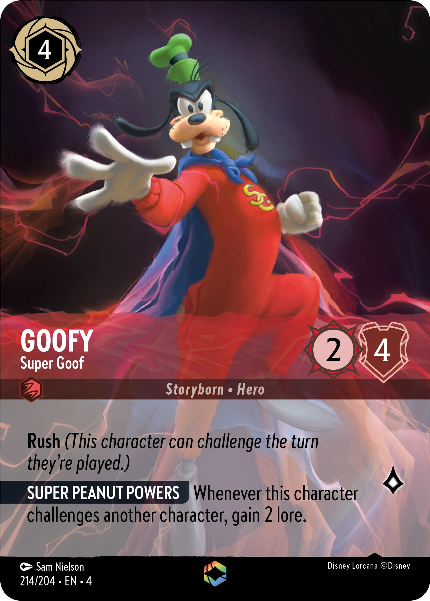 Goofy - Super Goof (Enchanted) (214/204) [Ursula's Return] - Disney - Card Brawlers | Quebec | Canada |