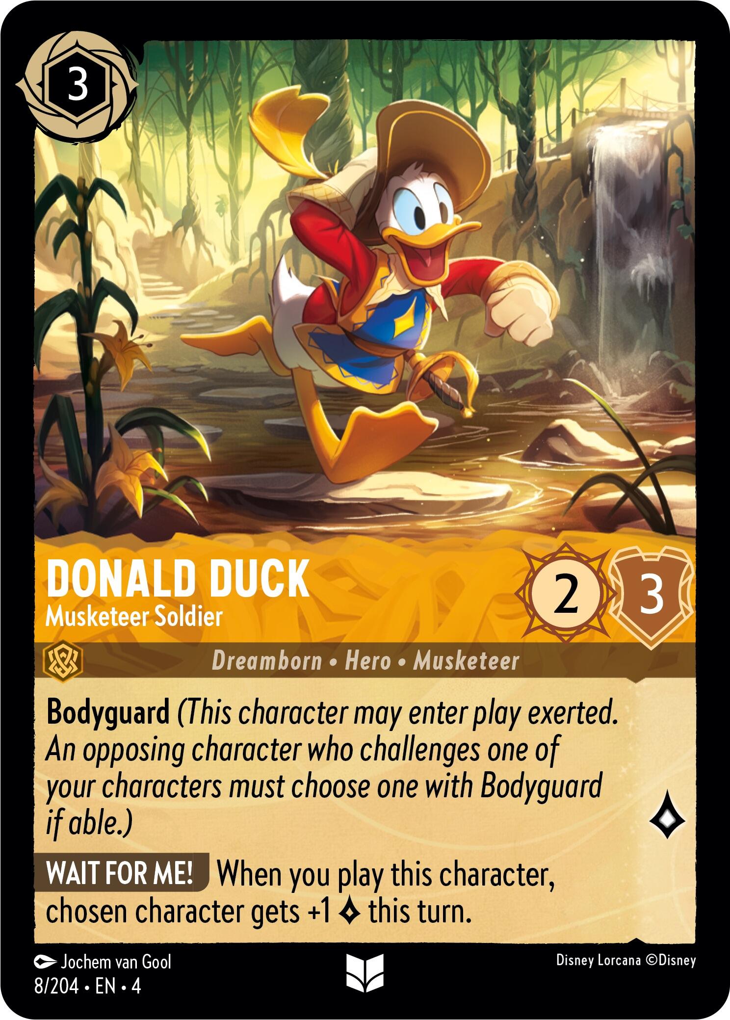 Donald Duck - Musketeer Soldier (8/204) [Ursula's Return] - Disney - Card Brawlers | Quebec | Canada |