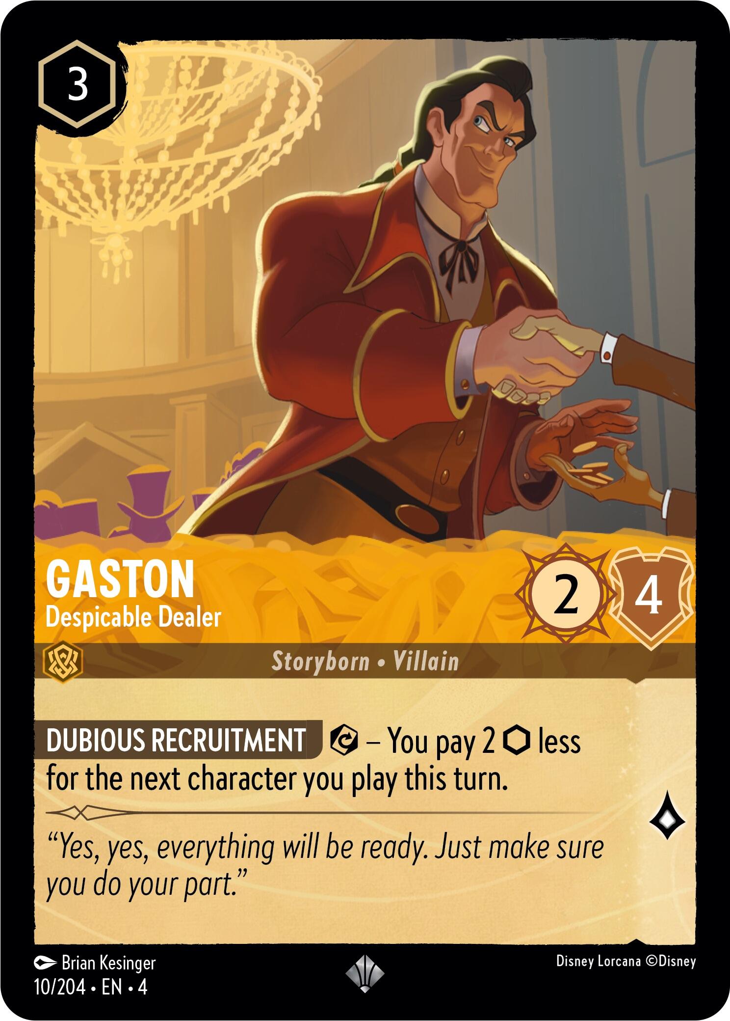 Gaston - Despicable Dealer (10/204) [Ursula's Return] - Disney - Card Brawlers | Quebec | Canada |