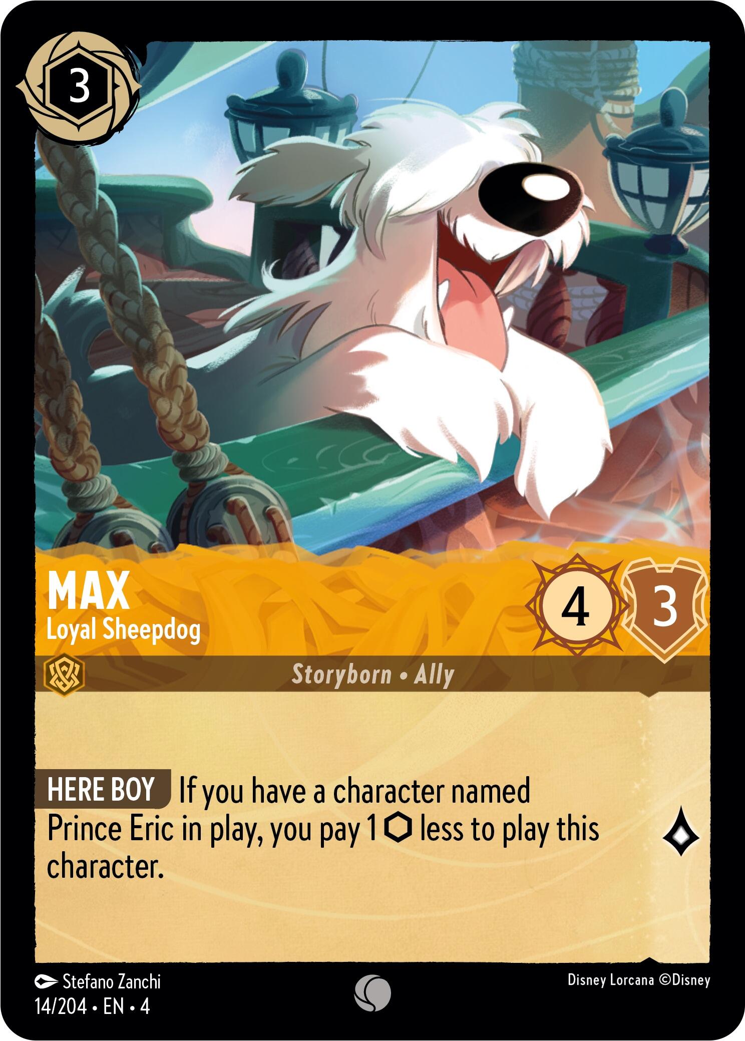 Max - Loyal Sheepdog (14/204) [Ursula's Return] - Disney - Card Brawlers | Quebec | Canada |