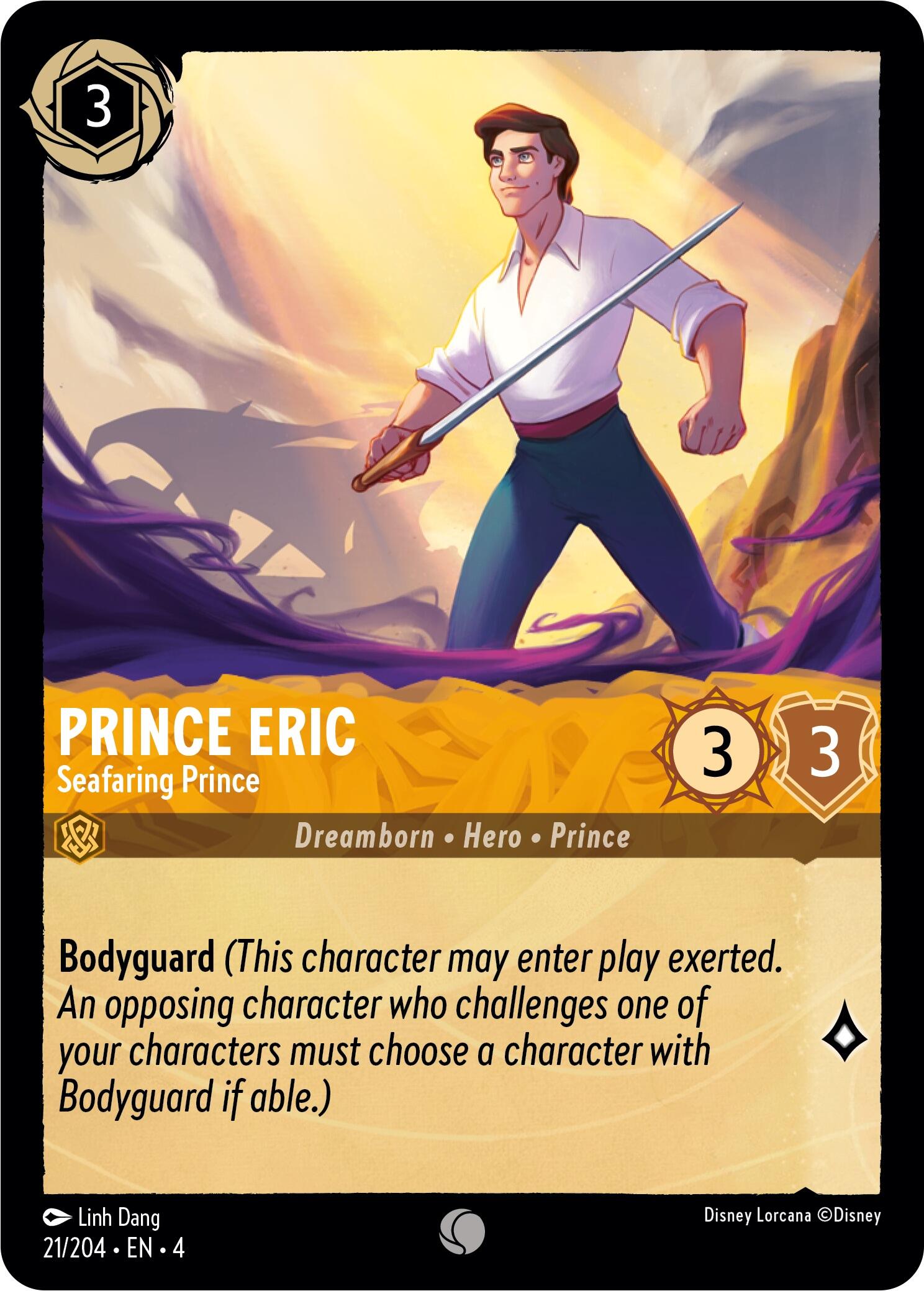 Prince Eric - Seafaring Prince (21/204) [Ursula's Return] - Disney - Card Brawlers | Quebec | Canada |