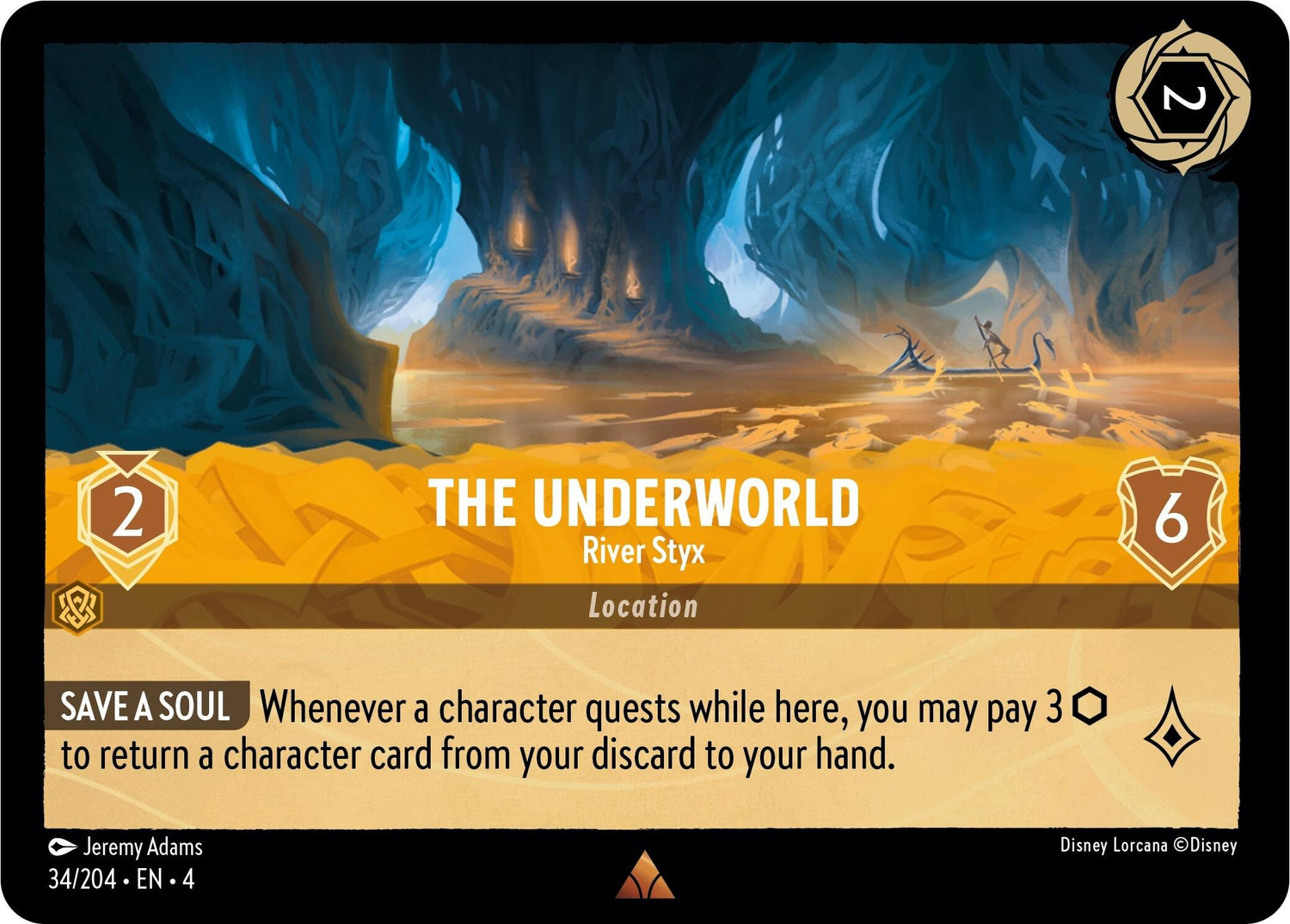 The Underworld - River Styx (34/204) [Ursula's Return] - Disney - Card Brawlers | Quebec | Canada |