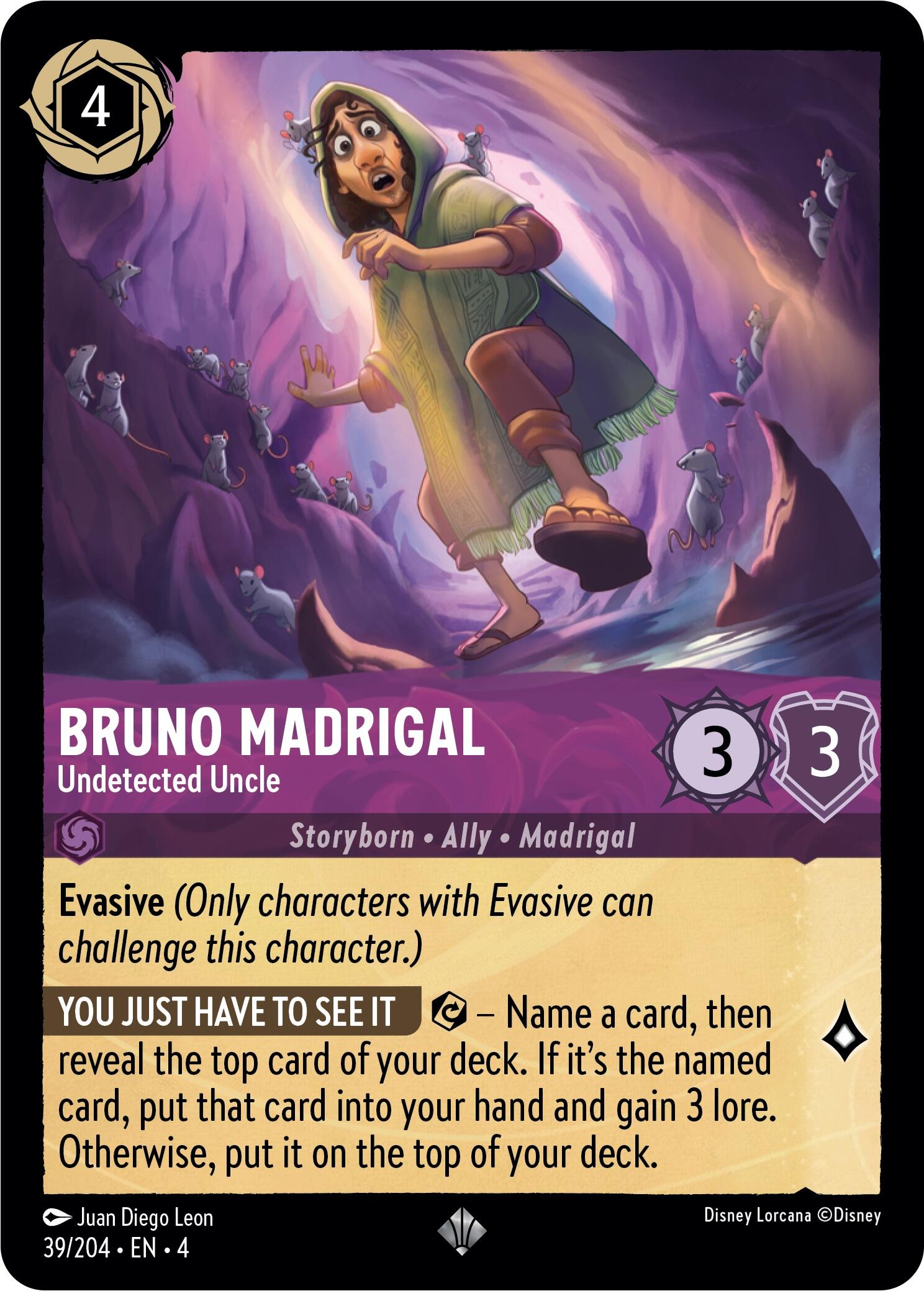 Bruno Madrigal - Undetected Uncle (39/204) [Ursula's Return] - Disney - Card Brawlers | Quebec | Canada |
