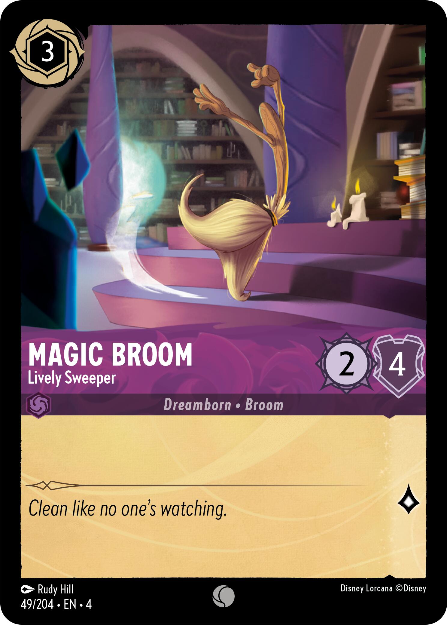 Magic Broom - Lively Sweeper (49/204) [Ursula's Return] - Disney - Card Brawlers | Quebec | Canada |