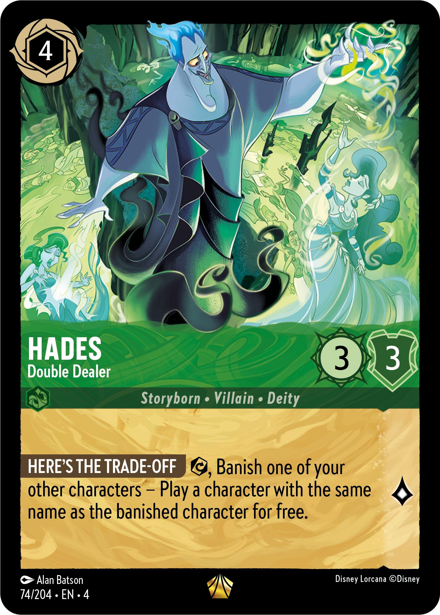 Hades - Double Dealer (74/204) [Ursula's Return] - Disney - Card Brawlers | Quebec | Canada |