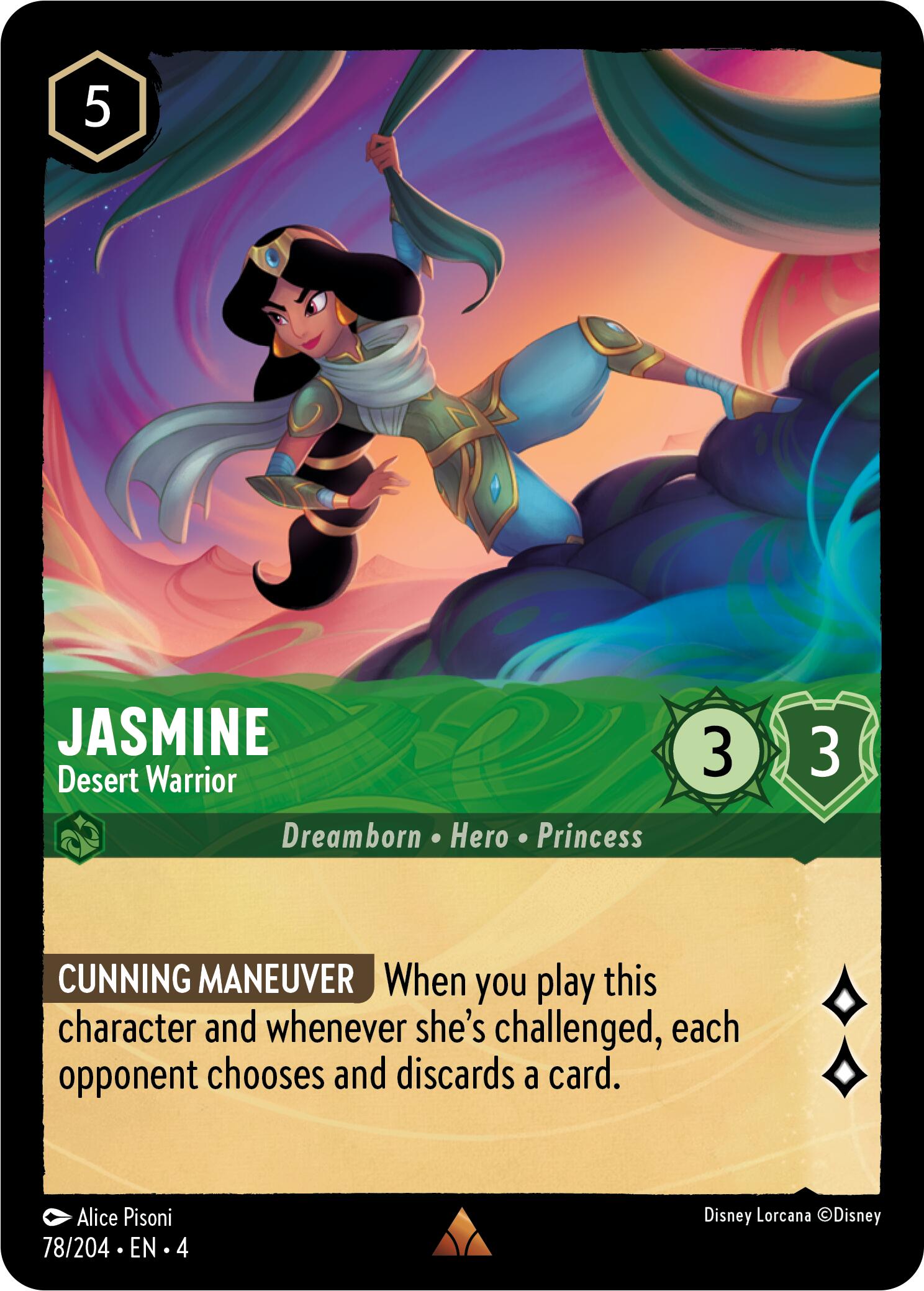 Jasmine - Desert Warrior (78/204) [Ursula's Return] - Disney - Card Brawlers | Quebec | Canada |