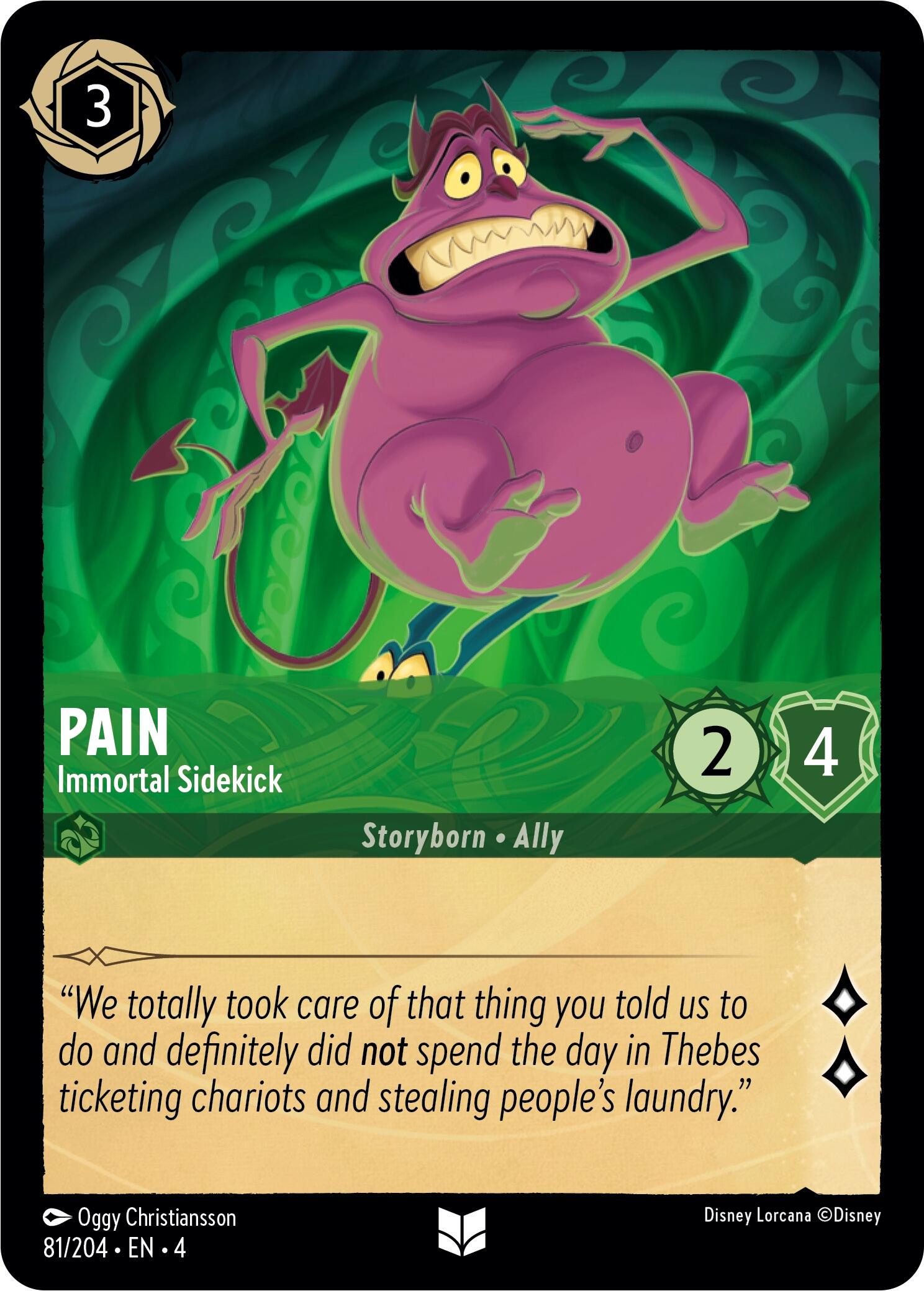 Pain - Immortal Sidekick (81/204) [Ursula's Return] - Disney - Card Brawlers | Quebec | Canada |