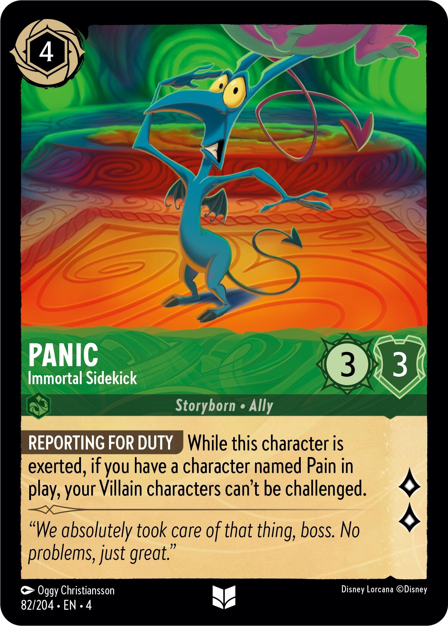 Panic - Immortal Sidekick (82/204) [Ursula's Return] - Disney - Card Brawlers | Quebec | Canada |