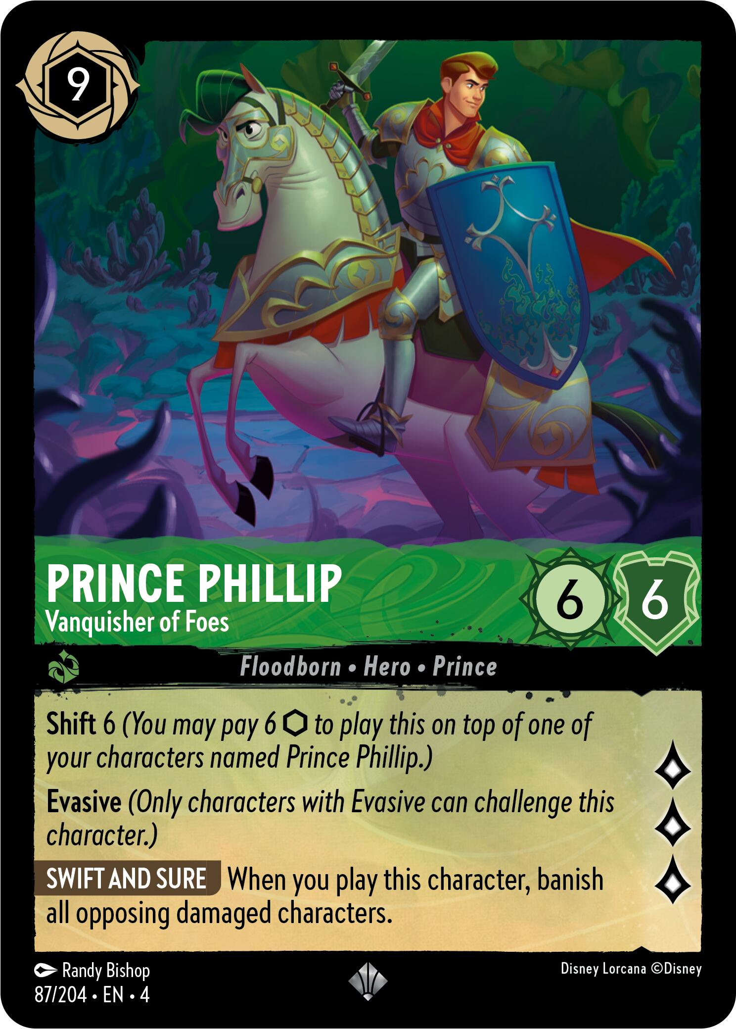 Prince Phillip - Vanquisher of Foes (87/204) [Ursula's Return] - Disney - Card Brawlers | Quebec | Canada |