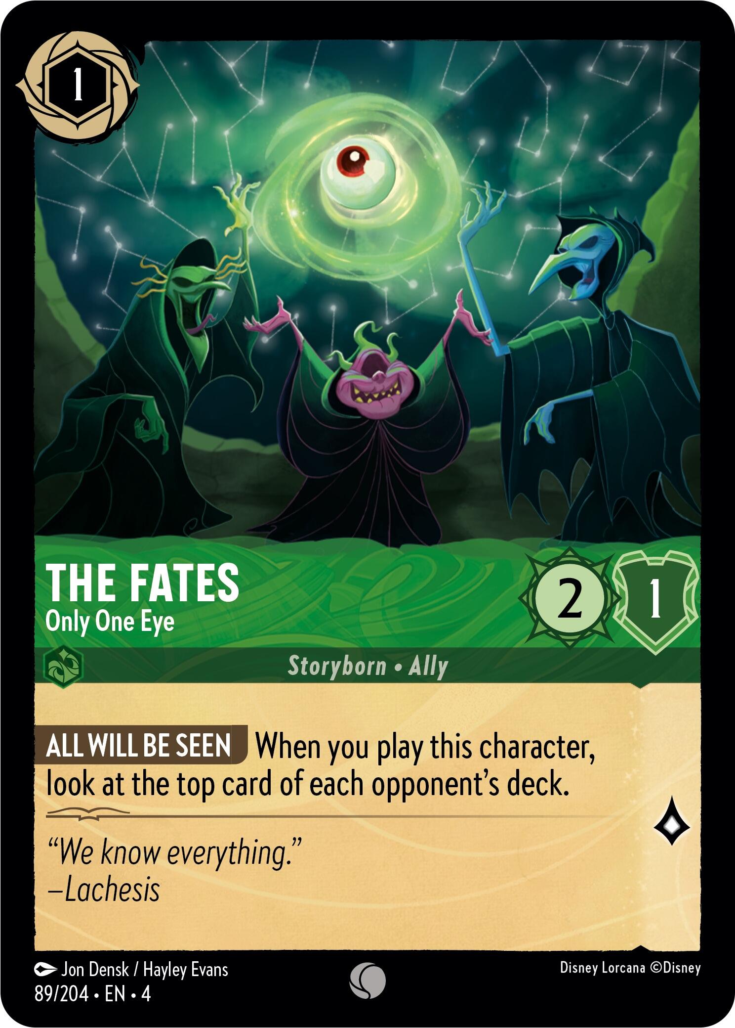 The Fates - Only One Eye (89/204) [Ursula's Return] - Disney - Card Brawlers | Quebec | Canada |