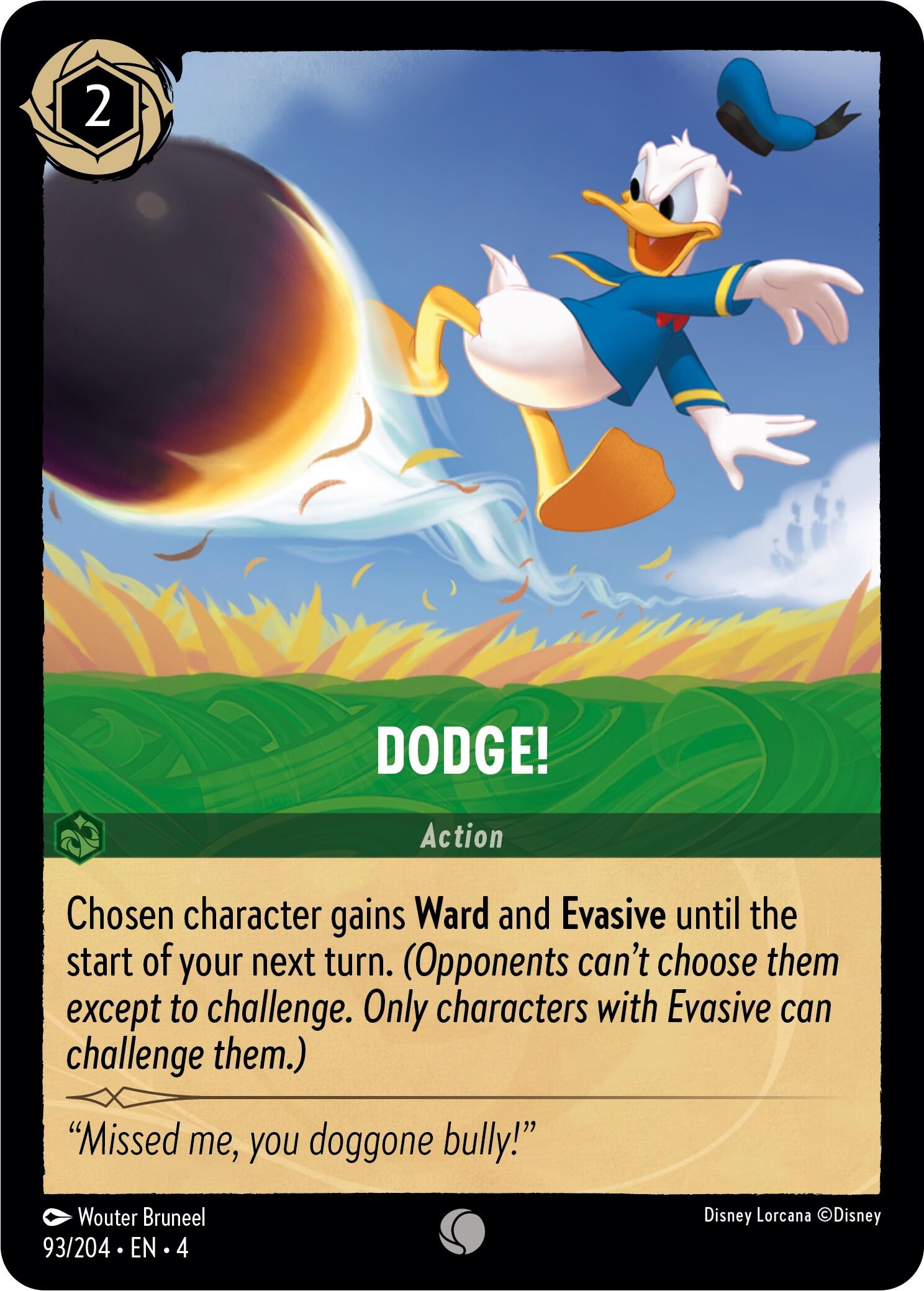 Dodge! (93/204) [Ursula's Return] - Disney - Card Brawlers | Quebec | Canada |