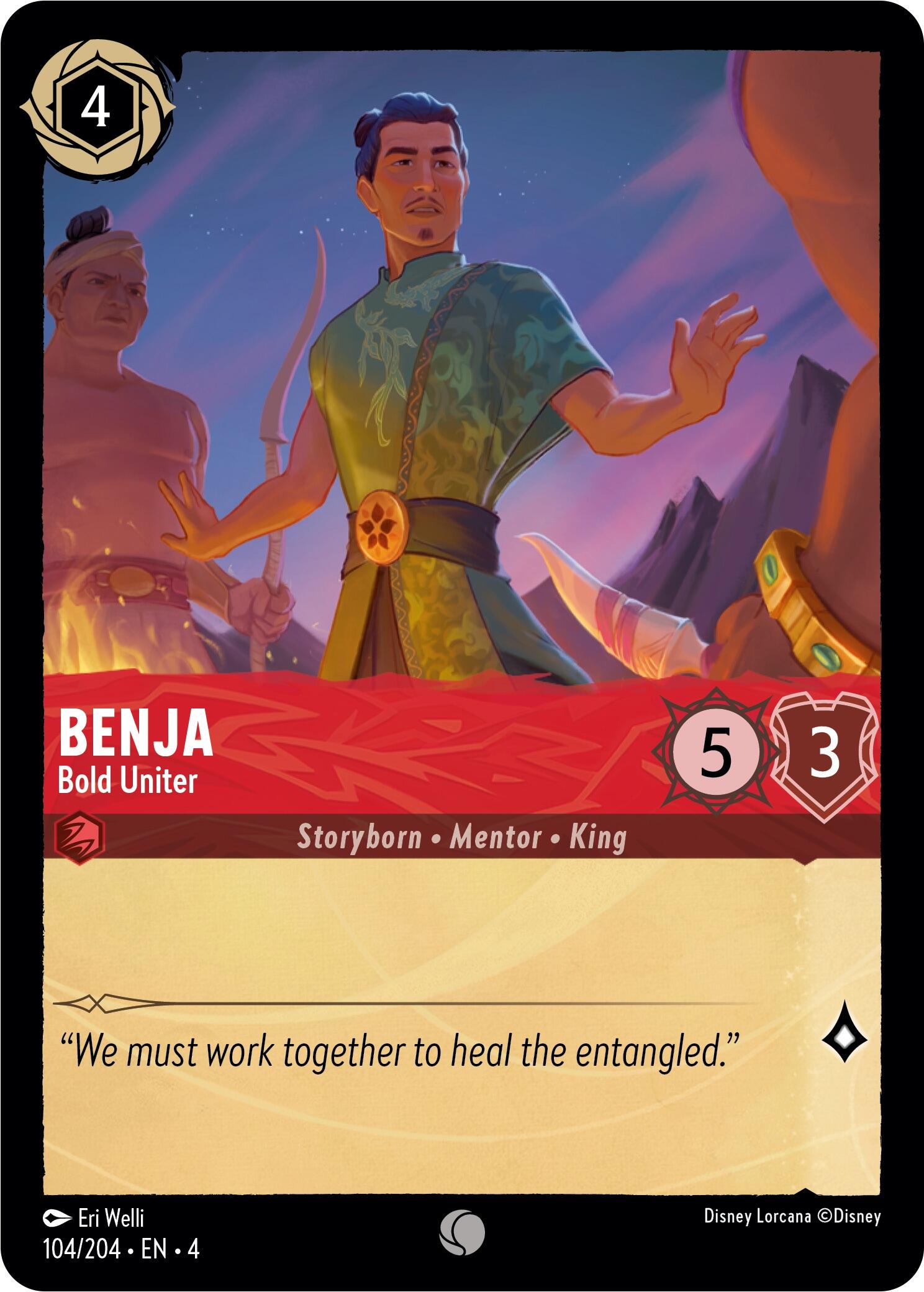 Benja - Bold Uniter (104/204) [Ursula's Return] - Disney - Card Brawlers | Quebec | Canada |