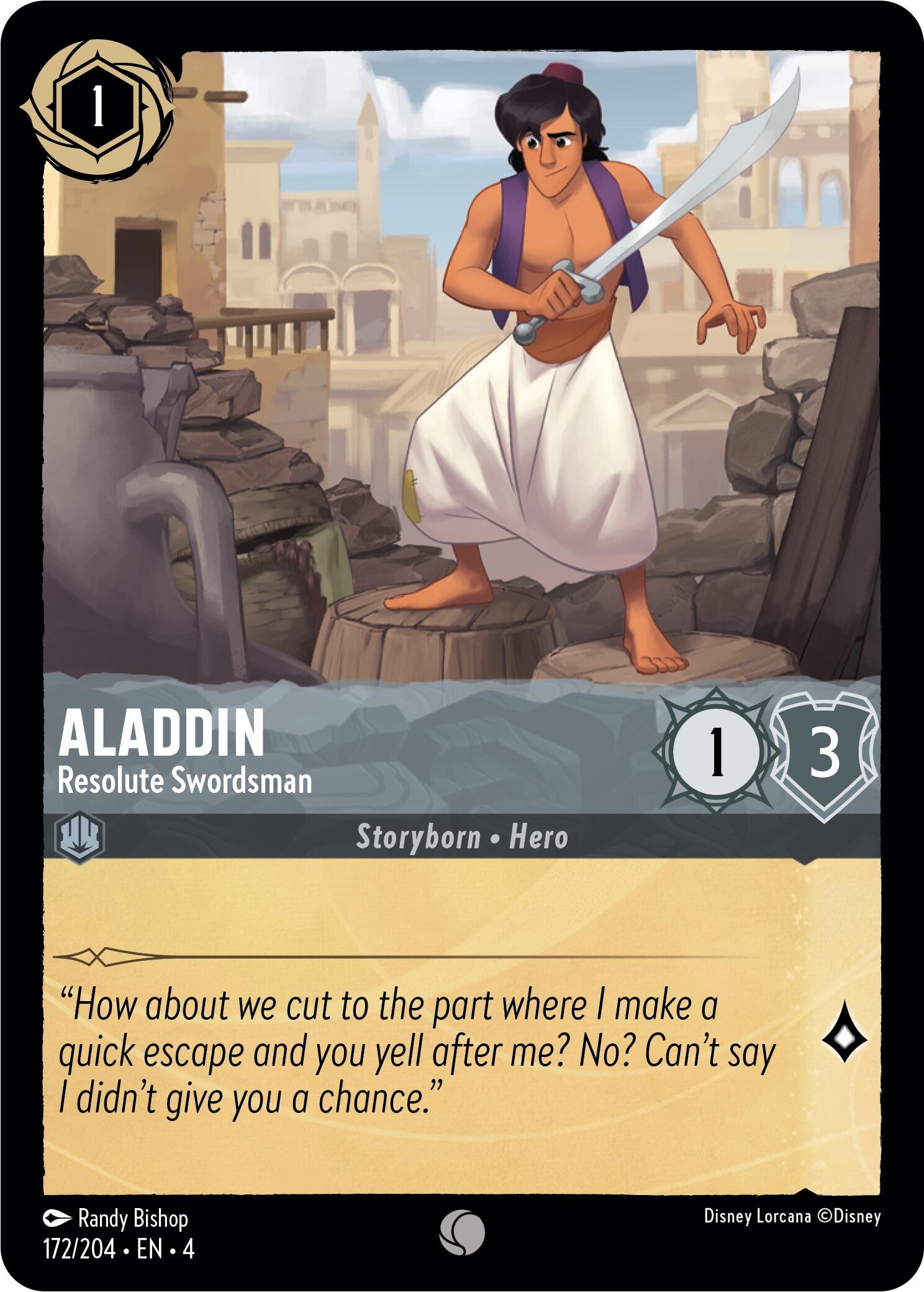 Aladdin - Resolute Swordsman (172/204) [Ursula's Return] - Disney - Card Brawlers | Quebec | Canada |