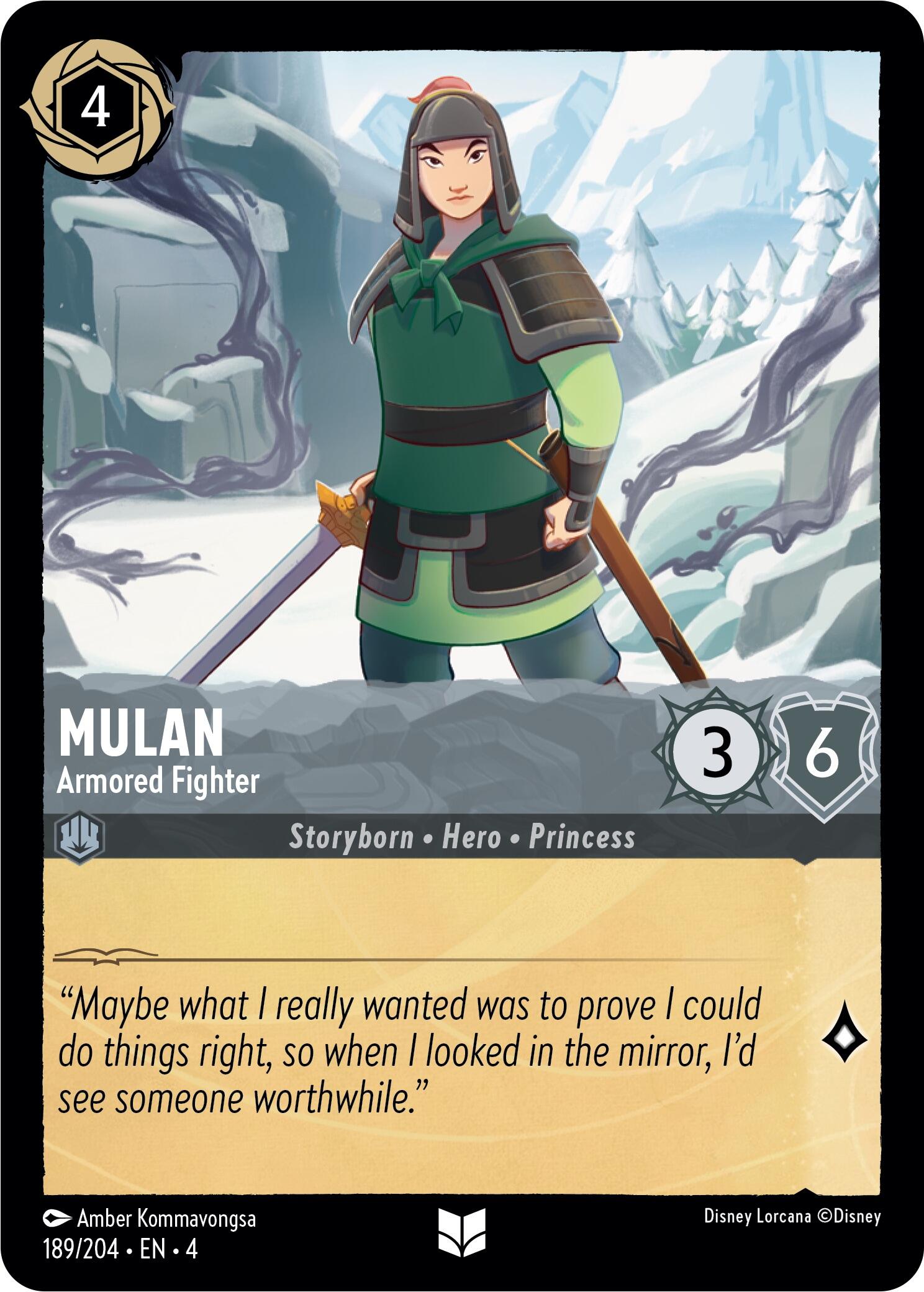 Mulan - Armored Fighter (189/204) [Ursula's Return] - Disney - Card Brawlers | Quebec | Canada |