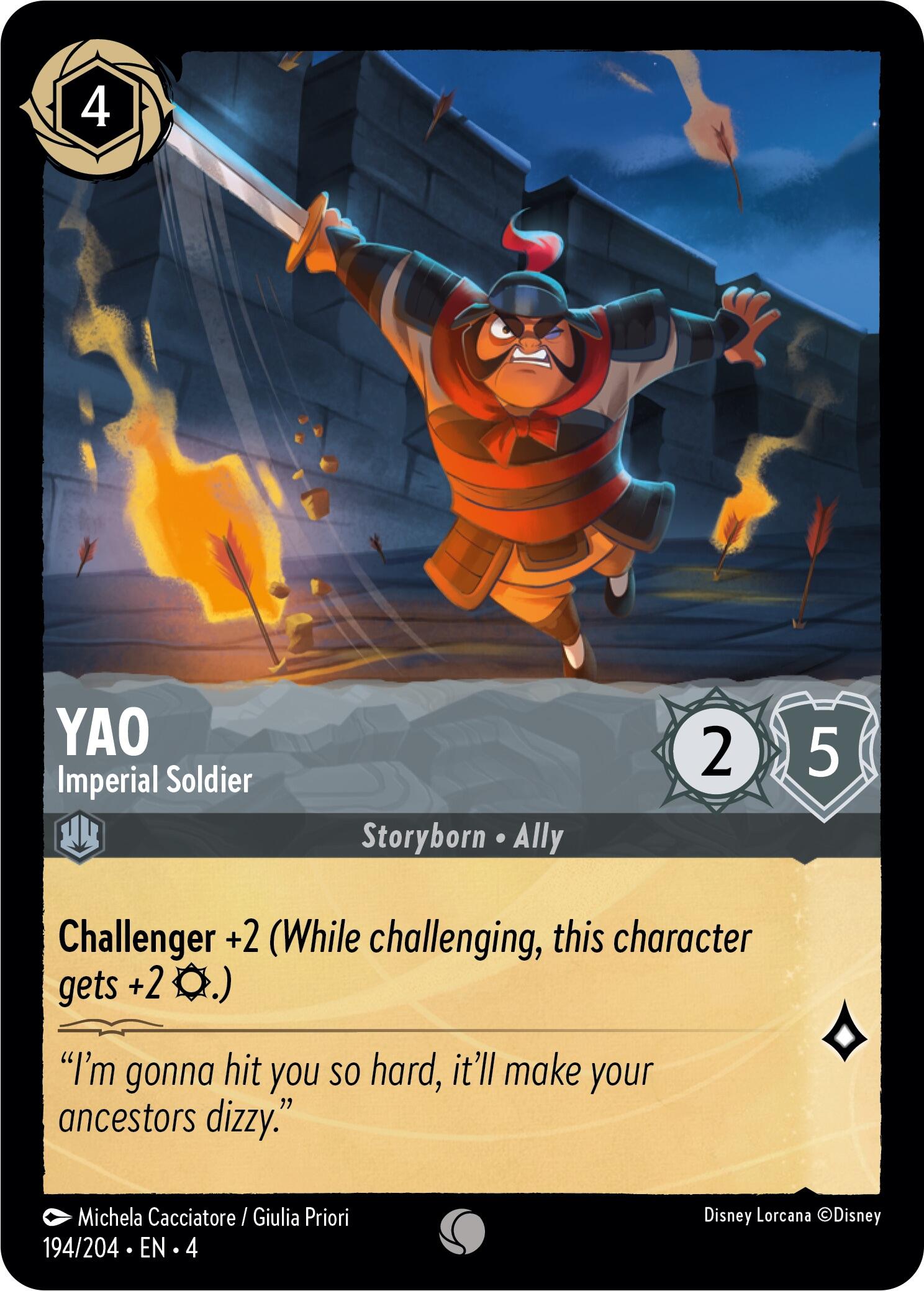 Yao - Imperial Soldier (194/204) [Ursula's Return] - Disney - Card Brawlers | Quebec | Canada |
