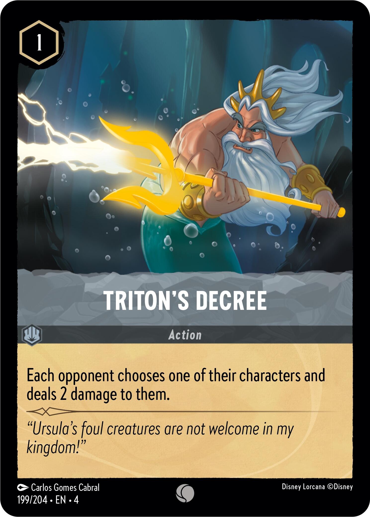 Triton's Decree (199/204) [Ursula's Return] - Disney - Card Brawlers | Quebec | Canada |