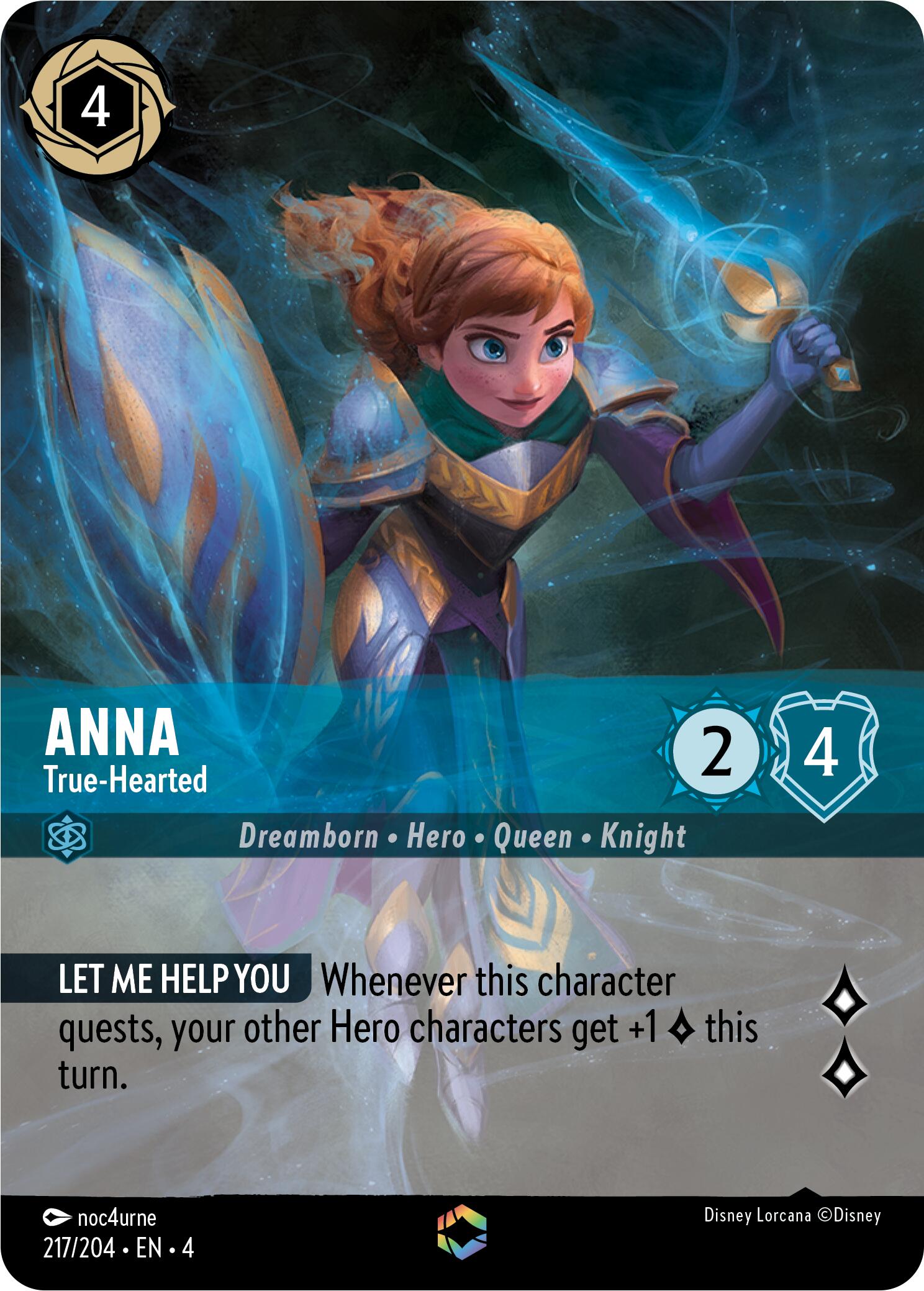 Anna - True-Hearted (Enchanted) (217/204) [Ursula's Return] - Disney - Card Brawlers | Quebec | Canada |
