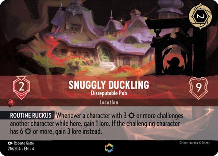 Snuggly Duckling - Disreputable Pub (Enchanted) (216/204) [Ursula's Return] - Disney - Card Brawlers | Quebec | Canada |