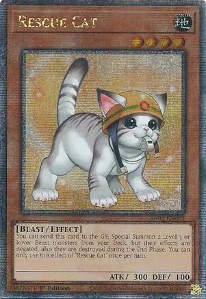 Rescue Cat (Alternate Art) (Quarter Century Secret Rare) [RA02-EN001] Quarter Century Secret Rare - Yu-Gi-Oh! - Card Brawlers | Quebec | Canada |
