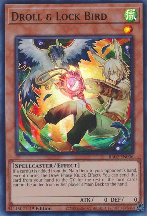 Droll & Lock Bird (Alternate Art) [RA02-EN006] Super Rare