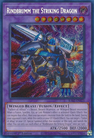 Rindbrumm the Striking Dragon (Secret Rare) [RA02-EN025] Secret Rare - Yu-Gi-Oh! - Card Brawlers | Quebec | Canada |