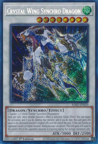 Crystal Wing Synchro Dragon (Secret Rare) [RA02-EN029] Secret Rare - Yu-Gi-Oh! - Card Brawlers | Quebec | Canada |