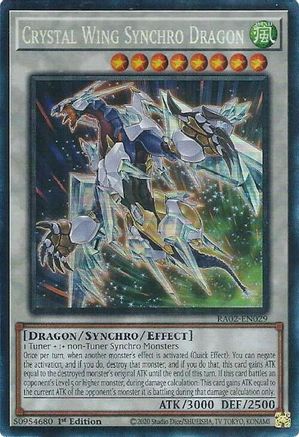 Crystal Wing Synchro Dragon (PCR) [RA02-EN029] Prismatic Collector's Rare - Yu-Gi-Oh! - Card Brawlers | Quebec | Canada |