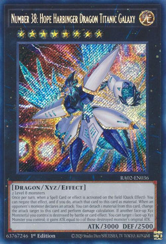 Number 38: Hope Harbinger Dragon Titanic Galaxy (Secret Rare) [RA02-EN036] Secret Rare - Yu-Gi-Oh! - Card Brawlers | Quebec | Canada |