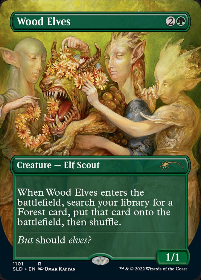 Wood Elves (Borderless) [Secret Lair Drop Series] - Magic: The Gathering - Card Brawlers | Quebec | Canada |