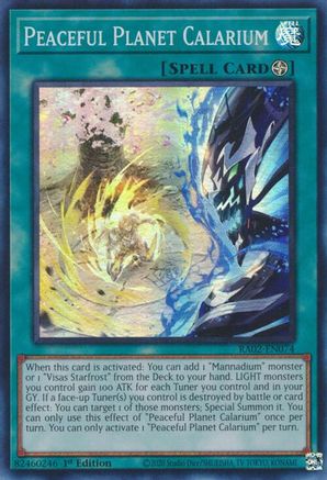 Peaceful Planet Calarium [RA02-EN074] Super Rare - Yu-Gi-Oh! - Card Brawlers | Quebec | Canada |