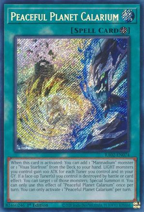 Peaceful Planet Calarium (Secret Rare) [RA02-EN074] Secret Rare - Yu-Gi-Oh! - Card Brawlers | Quebec | Canada |