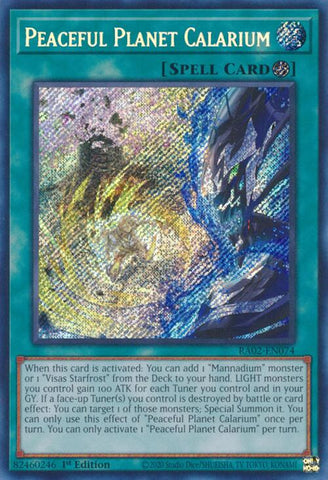 Peaceful Planet Calarium (Secret Rare) [RA02-EN074] Secret Rare - Yu-Gi-Oh! - Card Brawlers | Quebec | Canada |
