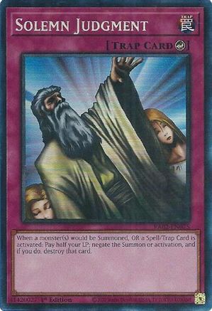 Solemn Judgment (PCR) [RA02-EN075] Prismatic Collector's Rare - Yu-Gi-Oh! - Card Brawlers | Quebec | Canada |
