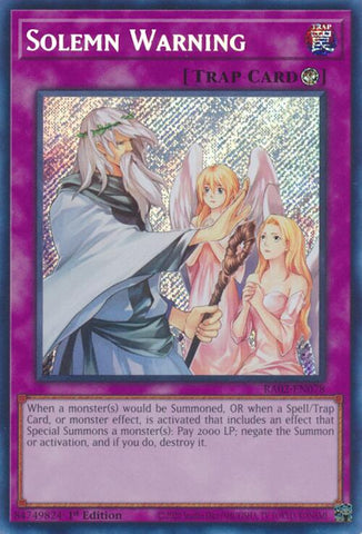 Solemn Warning (Secret Rare) [RA02-EN078] Secret Rare - Yu-Gi-Oh! - Card Brawlers | Quebec | Canada |