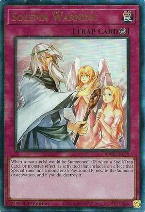 Solemn Warning (PUR) [RA02-EN078] Prismatic Ultimate Rare - Yu-Gi-Oh! - Card Brawlers | Quebec | Canada |