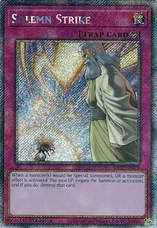 Solemn Strike (Platinum Secret Rare) [RA02-EN079] Platinum Secret Rare