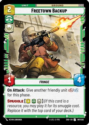 Freetown Backup (097/262) (097/262) [Shadows of the Galaxy] - Fantasy Flight Games - Card Brawlers | Quebec | Canada |