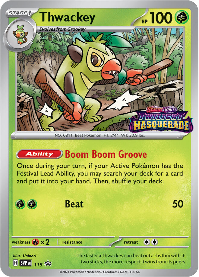 Thwackey (115) [Scarlet & Violet: Black Star Promos] - Pokémon - Card Brawlers | Quebec | Canada |