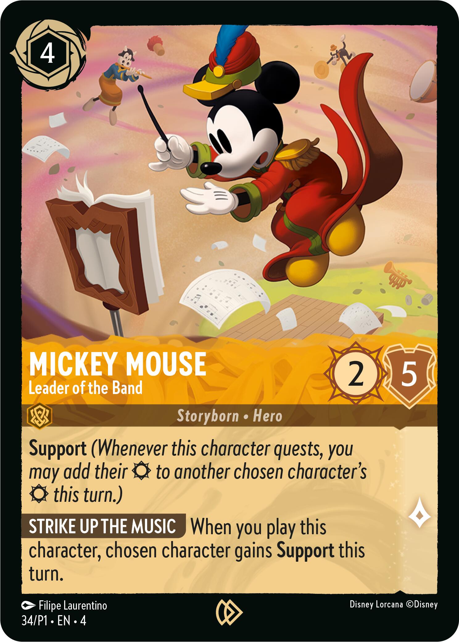 Mickey Mouse - Leader of the Band (34) [Promo Cards] - Disney - Card Brawlers | Quebec | Canada |